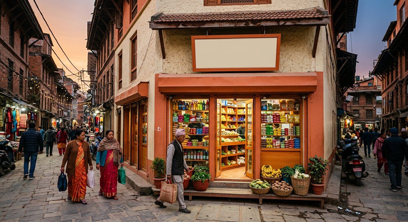 Kinmel Mart Budhibazar branch on a busy market street